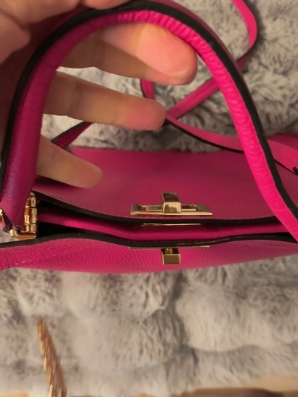 Toro Firenze Italian Double Compartment Leather Pink Bag